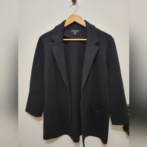 Ladies J. Crew Black Sweater Open Front Blazer Style - Size Medium